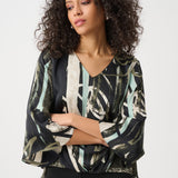 Lane | Blouse abstraite satinée