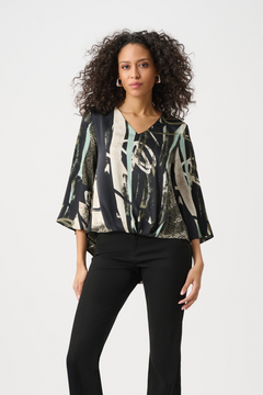 Lane | Blouse abstraite satinée
