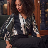Lane | Blouse abstraite satinée