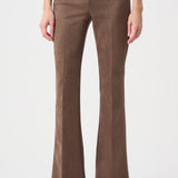 Philippa | Pantalon en suède jambe évasée