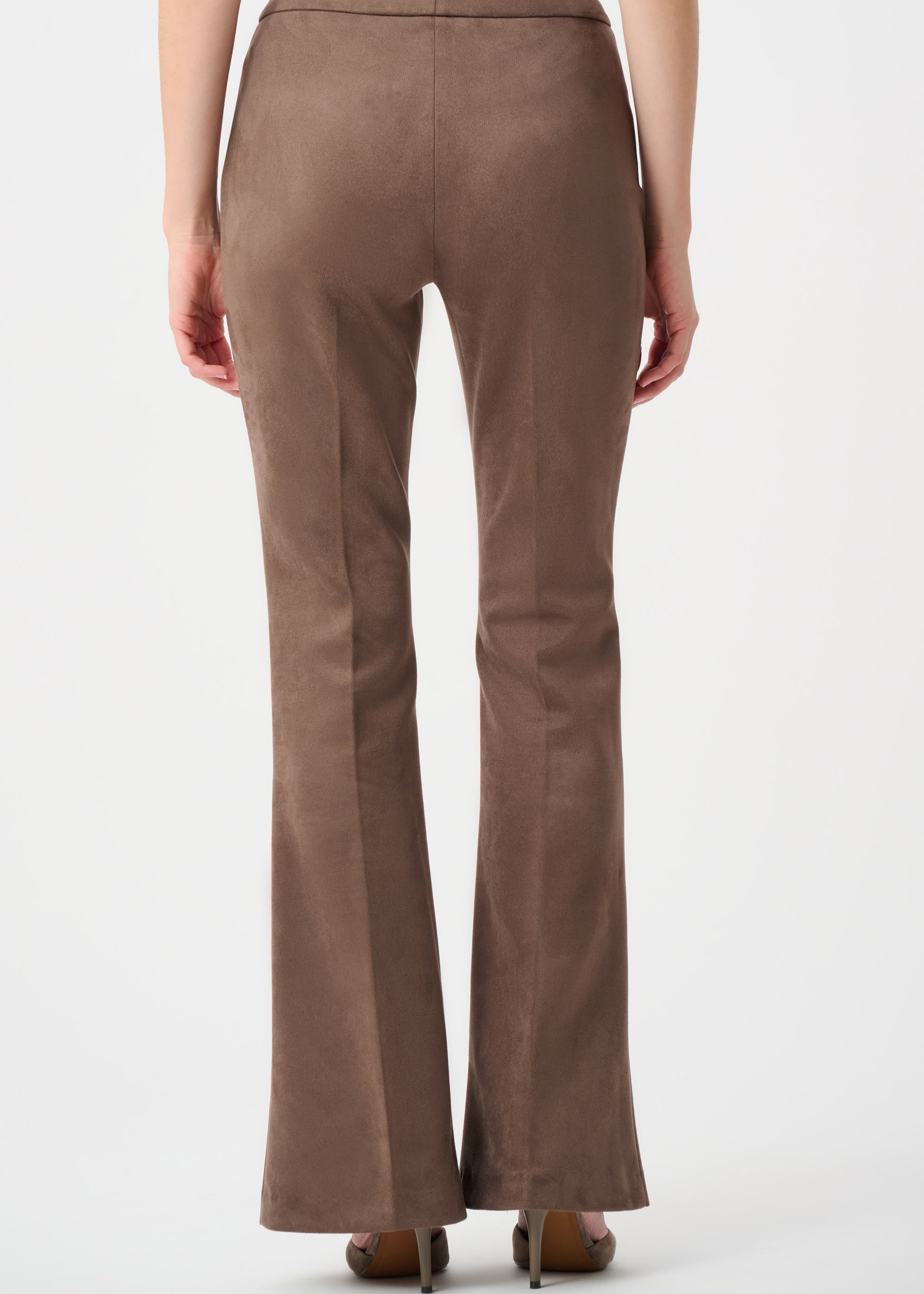 Philippa | Pantalon en suède jambe évasée