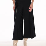 Ever | Pantalon palazzo avec ceinture argentée