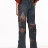 Dakota | Pantalon en jean imprimé