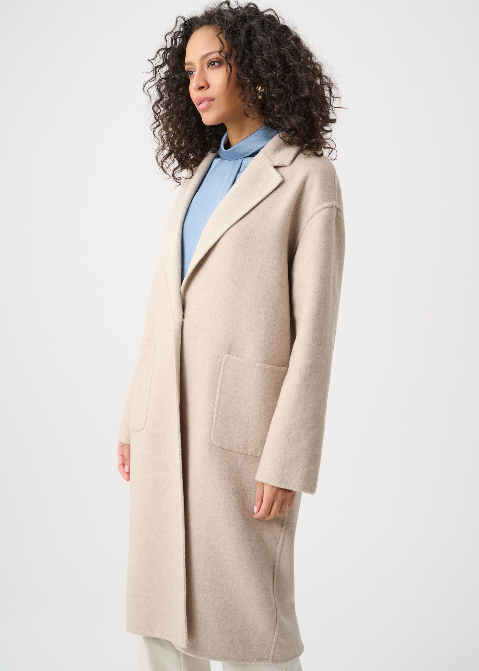 Camélia | Manteau réversible en laine