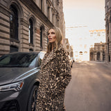 Muse | Manteau long imprimé léopard