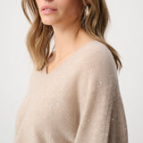 Violet | Pull en cachemire avec strass