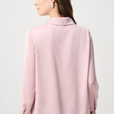 Sia | Blouse satinée avec collet