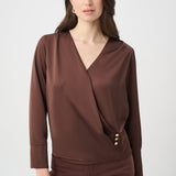 Carla | Blouse cache-cœur en satin