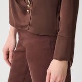 Carla | Blouse cache-cœur en satin