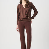 Carla | Blouse cache-cœur en satin