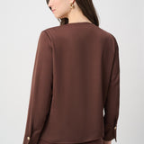 Carla | Blouse cache-cœur en satin