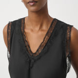 Ema | Camisole évasée en satin avec dentelle