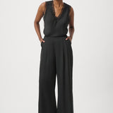 Ema | Camisole évasée en satin avec dentelle