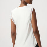 Ema | Camisole évasée en satin avec dentelle
