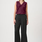 Ema | Camisole évasée en satin avec dentelle