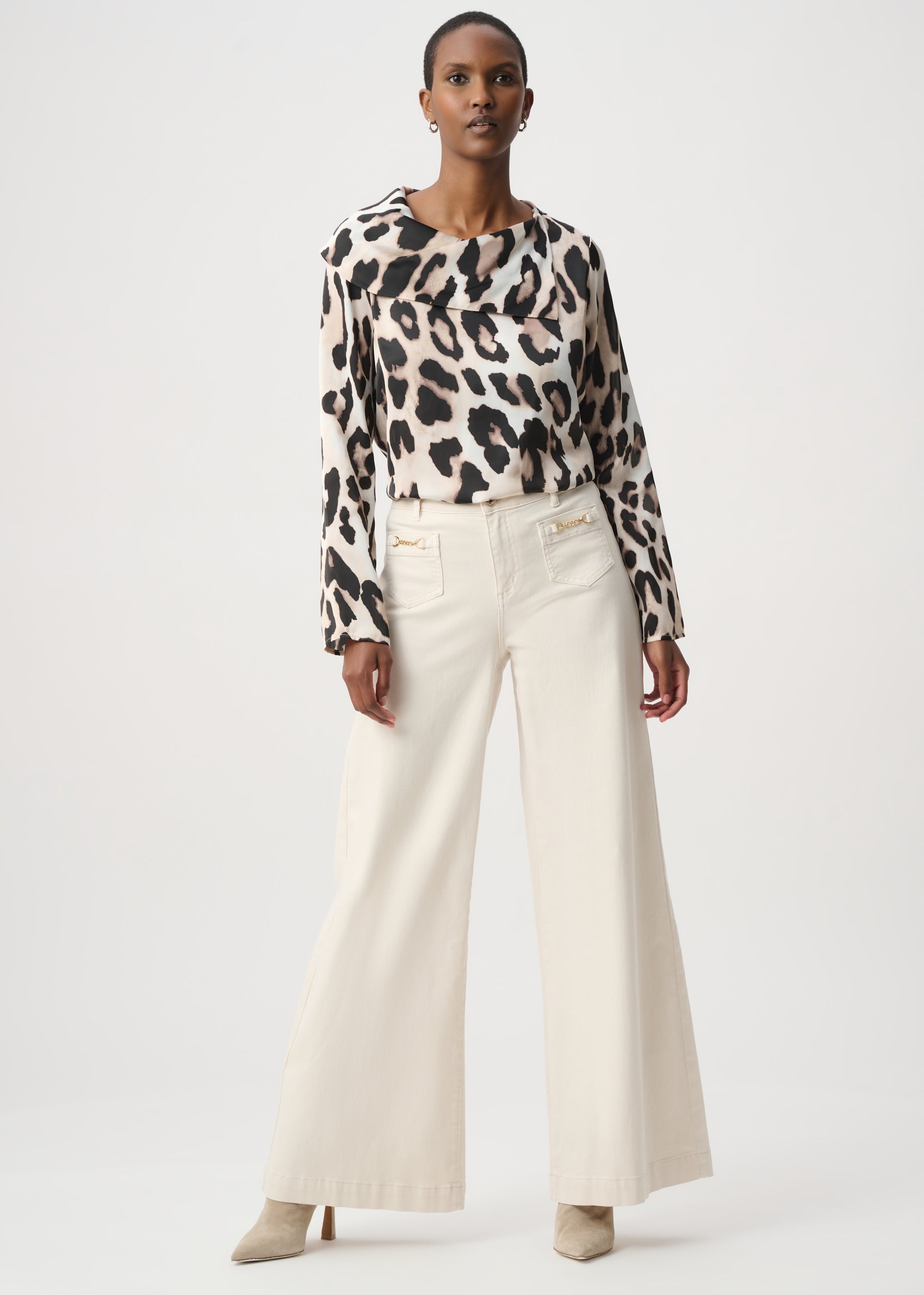 Etta  | Blouse satinée motif animal