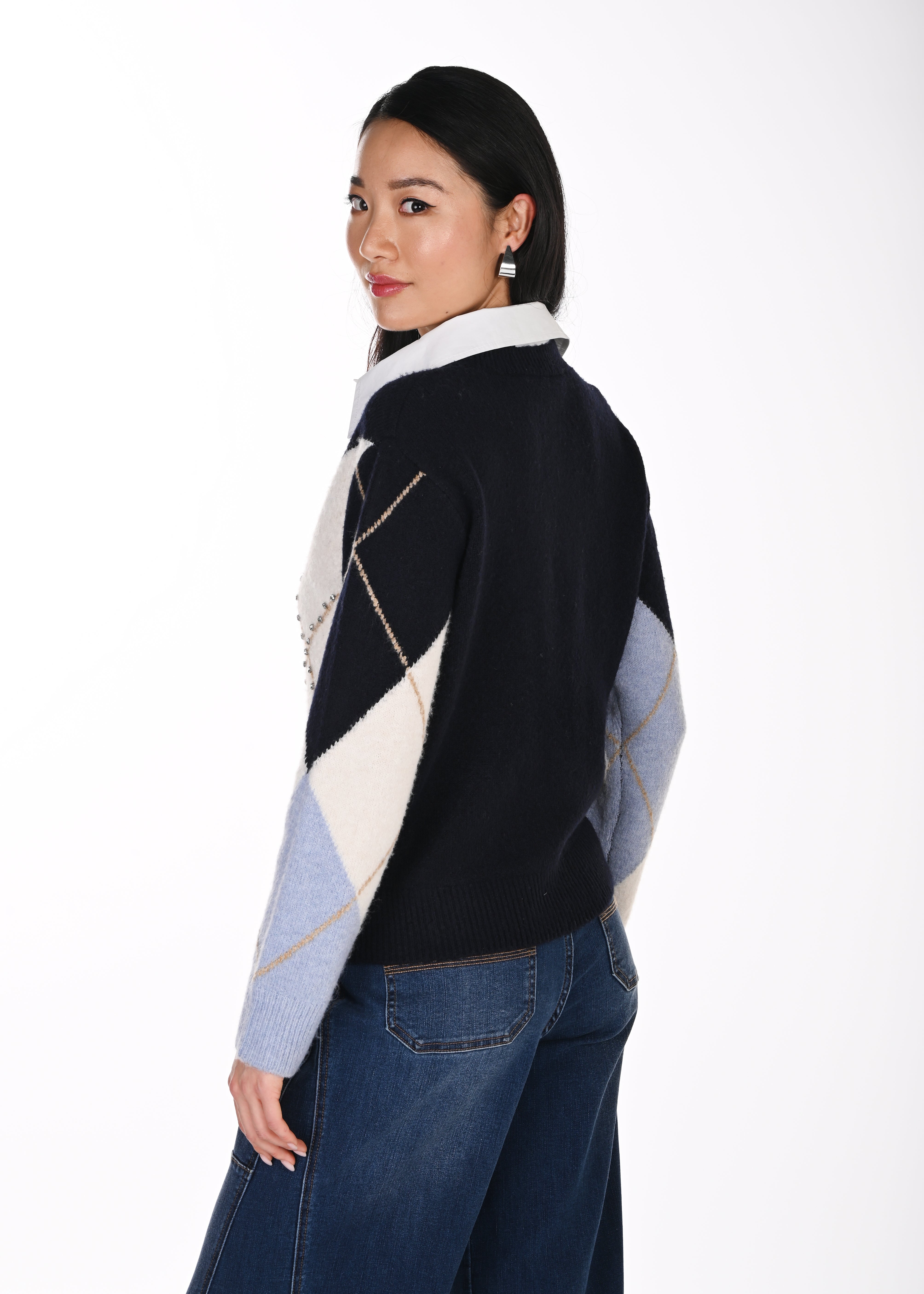 Moab | Chandail motif losange et pierre