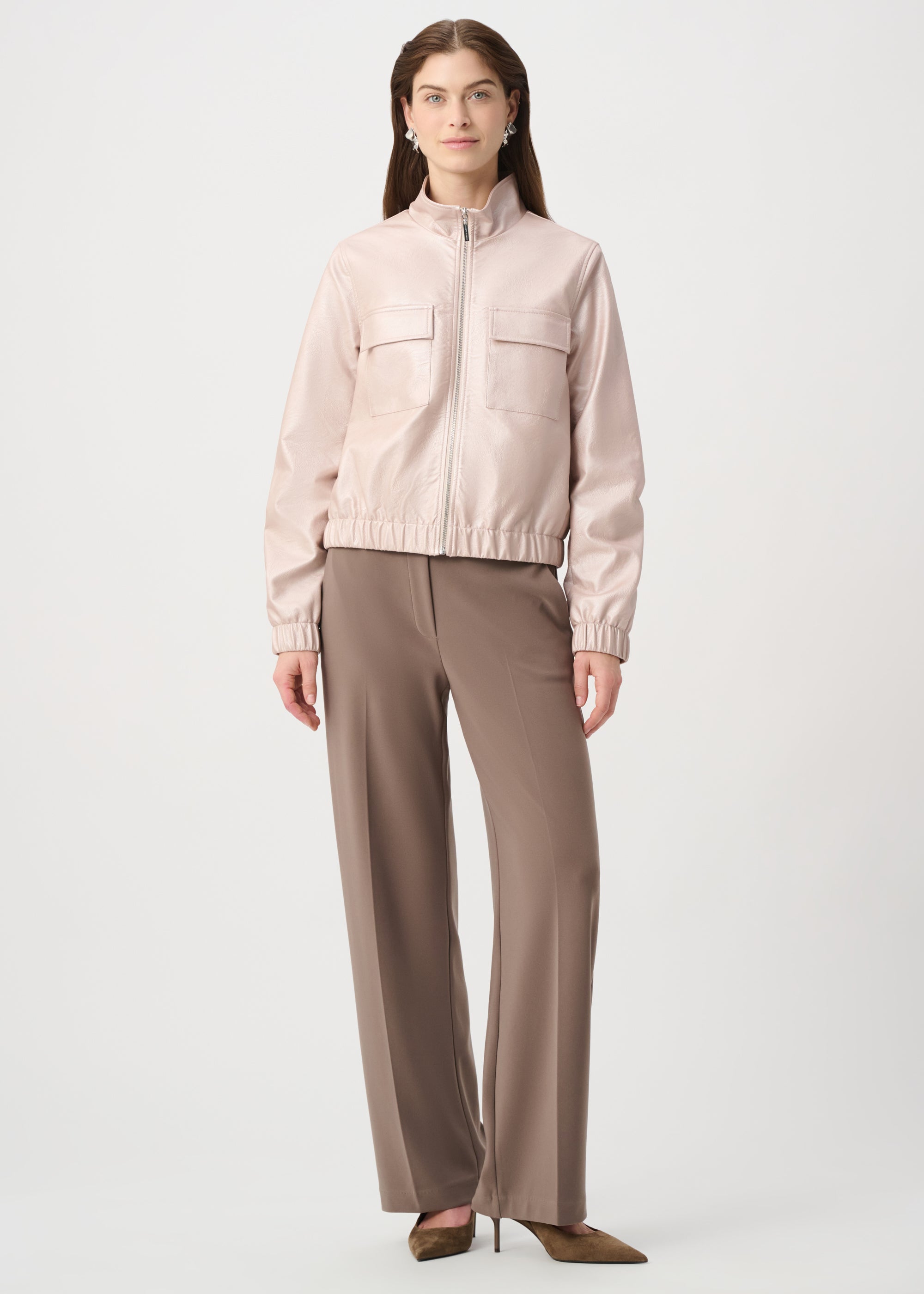 Dara | Blouson métallisé en cuir vegan