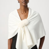 Luna | Poncho drapé avec fourrure vegan