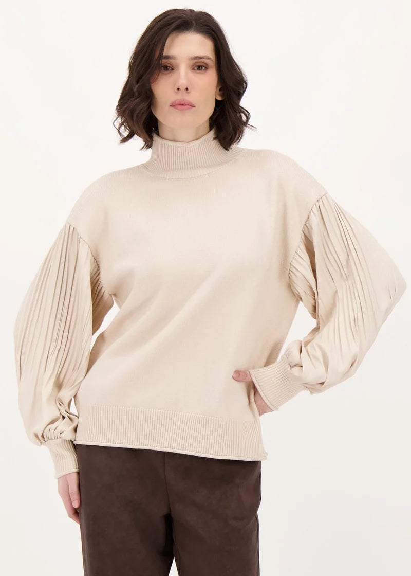 Greer | Pull en tricot et manches plissées