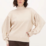 Greer | Pull en tricot et manches plissées