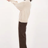 Greer | Pull en tricot et manches plissées
