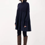 Emery | Robe en tricot et effet plissé au bas