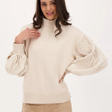 Greer | Pull en tricot et manches plissées
