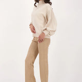 Greer | Pull en tricot et manches plissées