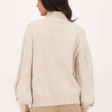 Greer | Pull en tricot et manches plissées