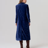 Beffa | Manteau long tissu velours