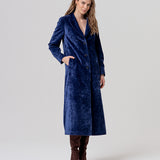 Beffa | Manteau long tissu velours