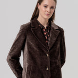 Beffa | Manteau long tissu velours