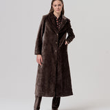 Beffa | Manteau long tissu velours