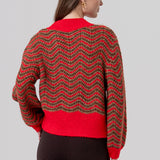 Abate | Pull motif chevron col montant