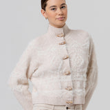 Baird | Cardigan tissu pelucheux avec boutons