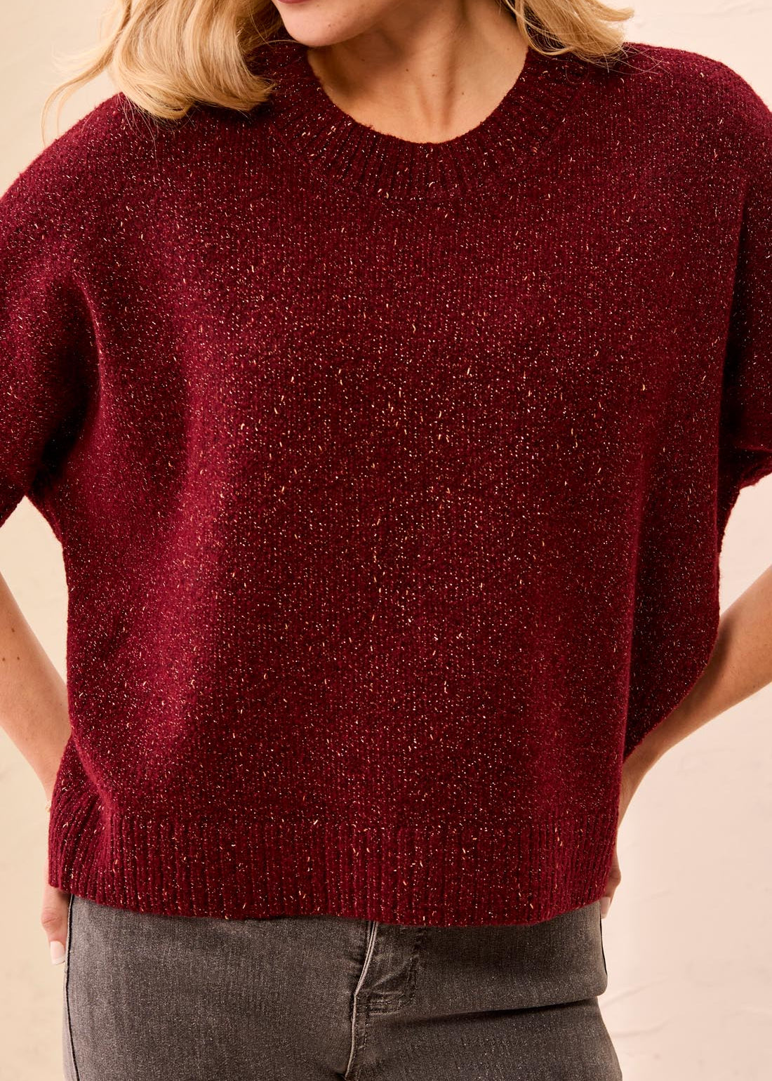 Briar | Haut manches courtes en lurex