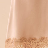 Milan | Jupe midi en satin & dentelle