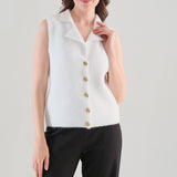 Cedar | Veste sans manches tissu duveteux