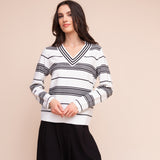 Marfa | Pull avec rayures noires