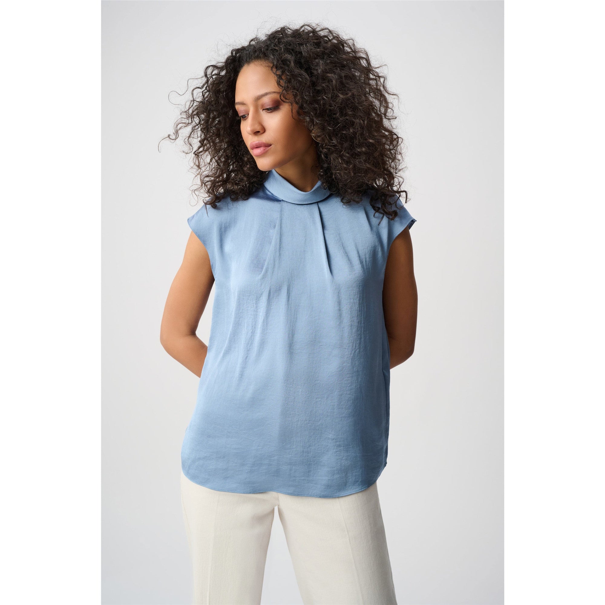 Alma | Blouse à col roulé - Taille : 6 - Couleur : Chambray