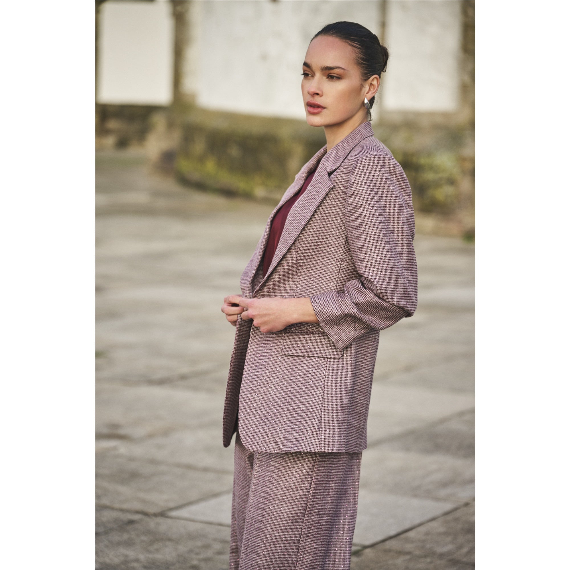 Auden | Veston avec strass - Taille : 6 - Couleur : Merlot