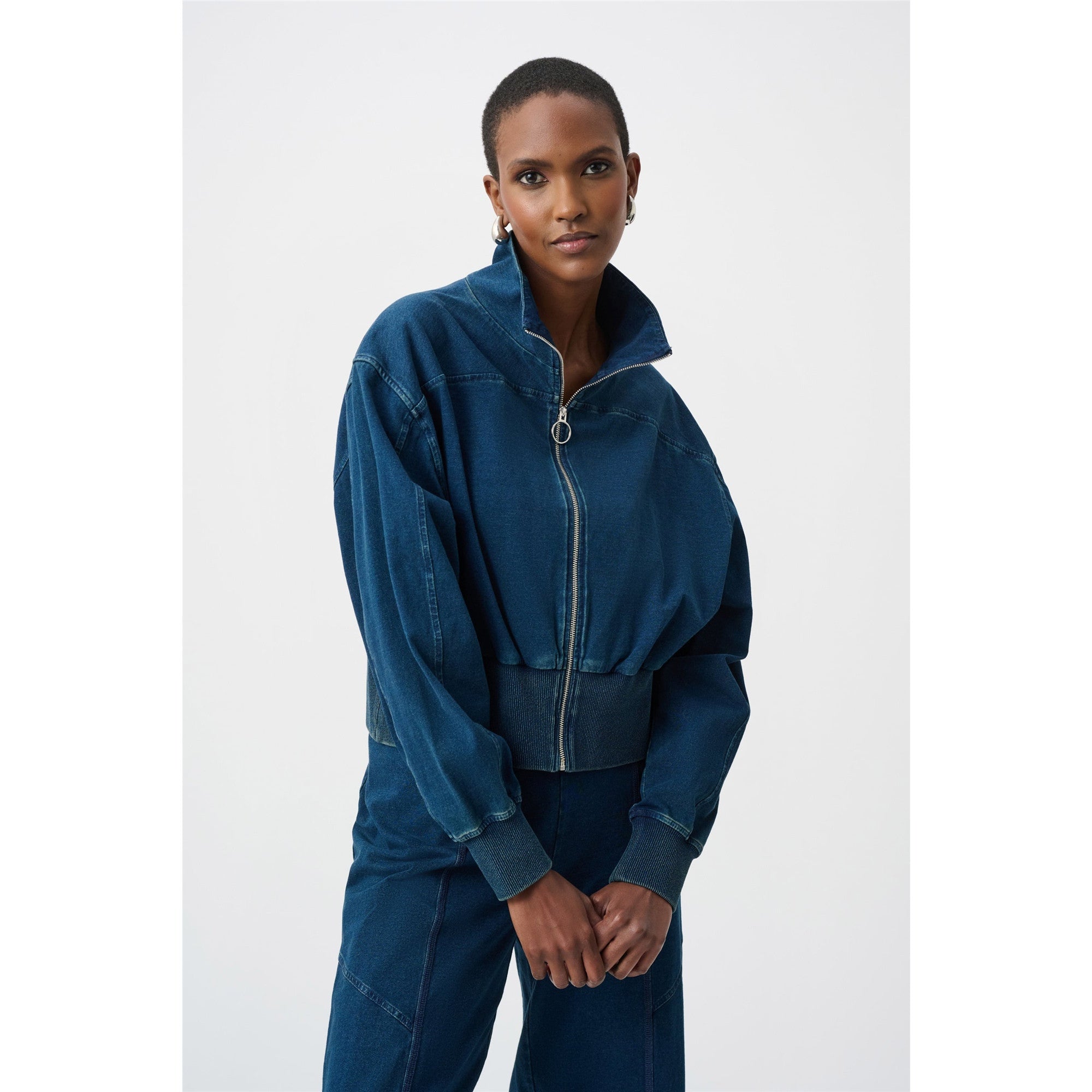 Banks | Blouson aviateur en denim - Taille : MEDIUM - Couleur : Bleu Denim