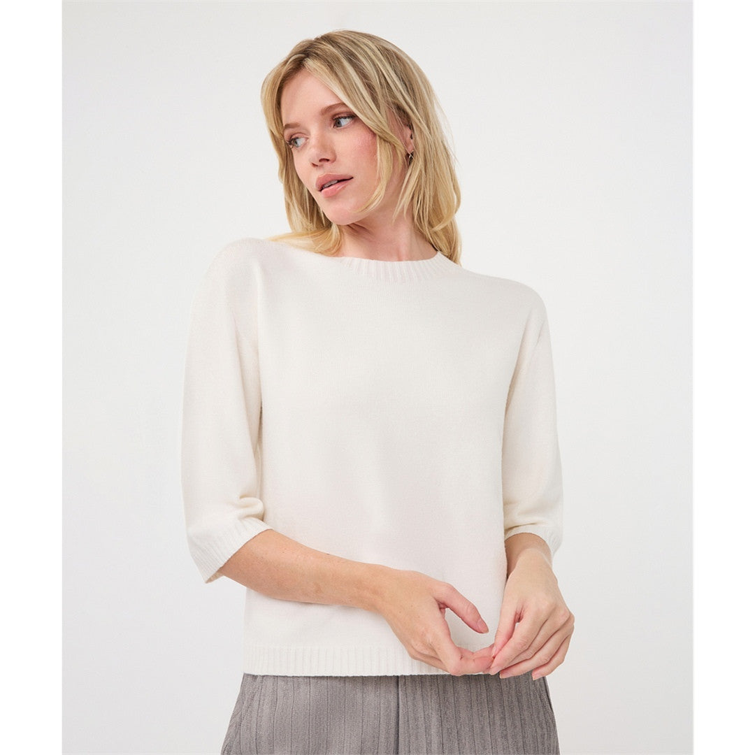 Belle | Chandail manches 3/4 - Taille : XSMALL - Couleur : Blanc cassé