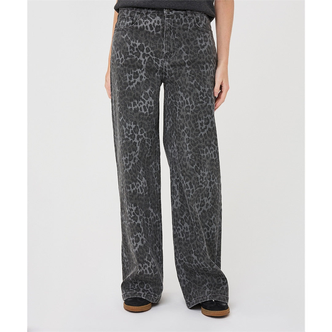 Blair | Jean motif léopard - Taille : 4 - Couleur : Charcoal