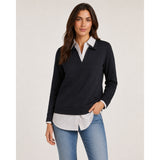 Blake | Chandail effet chemisier - Taille : XSMALL - Couleur : Noir