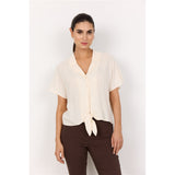 Blouse avec noeud - Taille : MEDIUM - Couleur : Crème