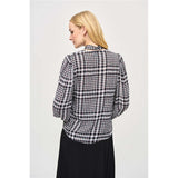 Blouse boucle au cou & carreaux