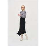 Blouse boucle au cou & carreaux
