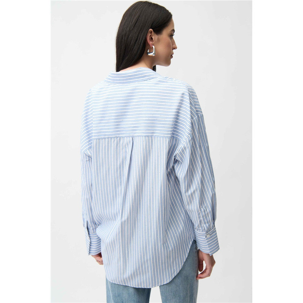 Blouse boxy en Tencel à rayures